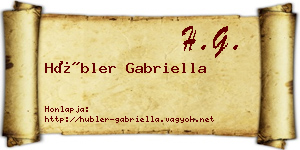 Hübler Gabriella névjegykártya